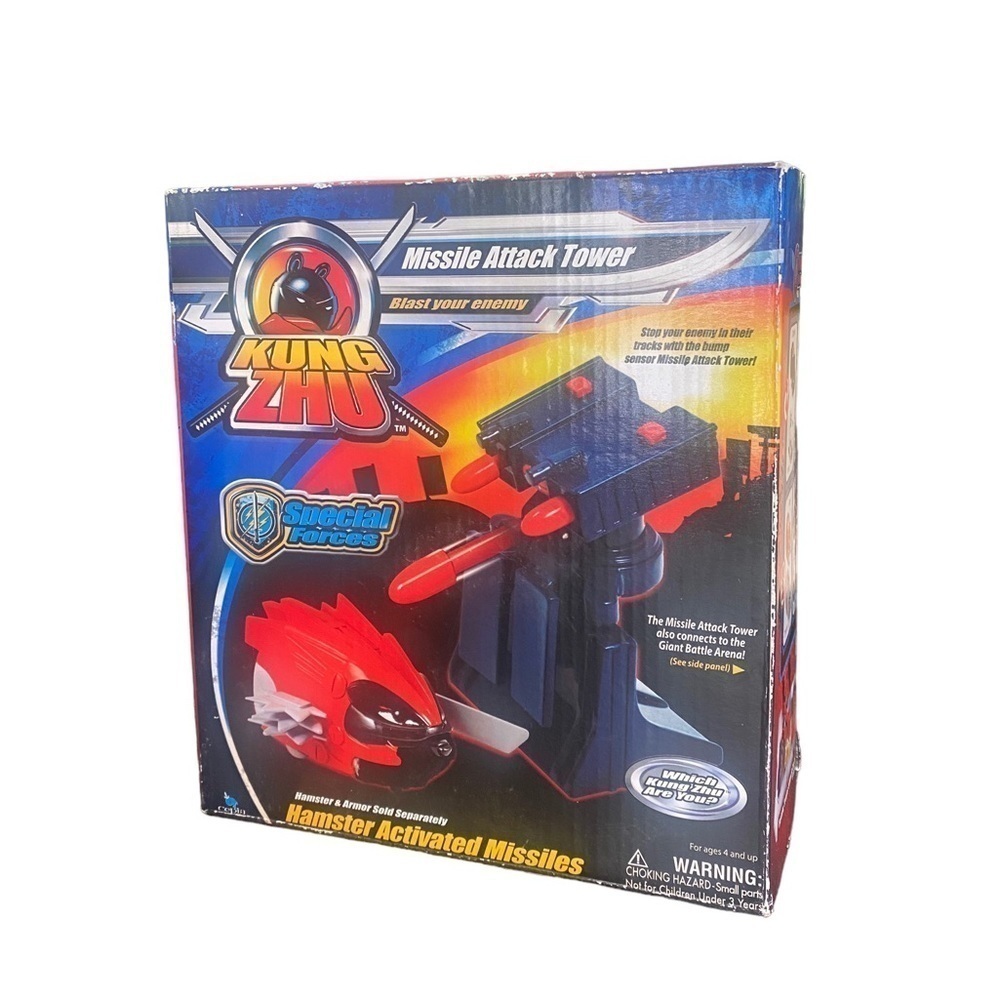 NIB Kung Zhu‎ Special Forces Missile Attack Tower Set (No Hamster) Zhu Zhu Pets